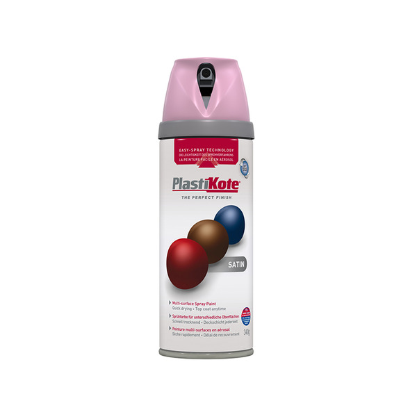 PlastiKote PKT22107 Twist & Spray Satin Cameo Pink 400ml