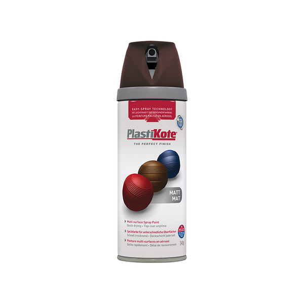 PlastiKote PKT23106 Twist & Spray Matt Chocolate 400ml