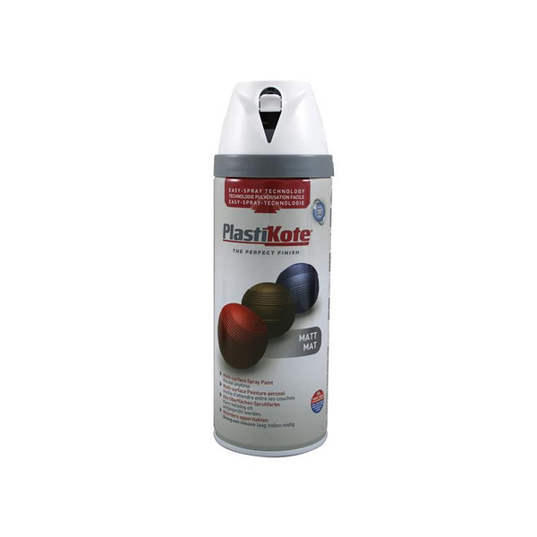 PlastiKote PKT23112 Twist & Spray Matt Pure Brilliant White 400ml