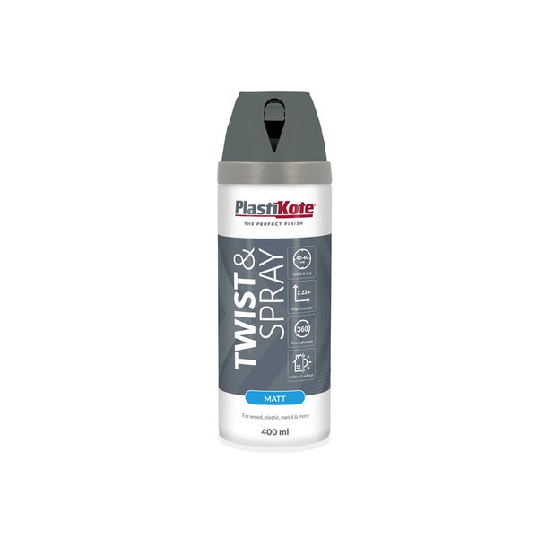 PlastiKote PKT23123 Twist & Spray Matt Blue Steel 400ml
