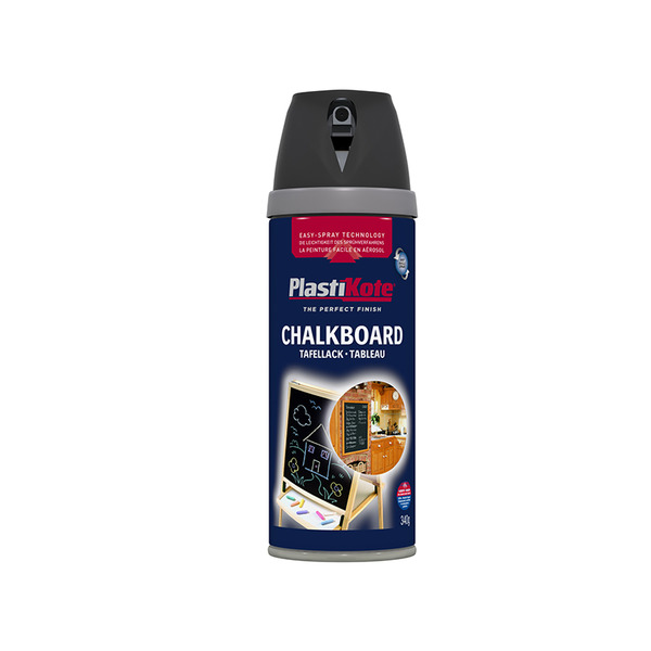 PlastiKote PKT26001 Twist & Spray Chalkboard Paint Black 400ml