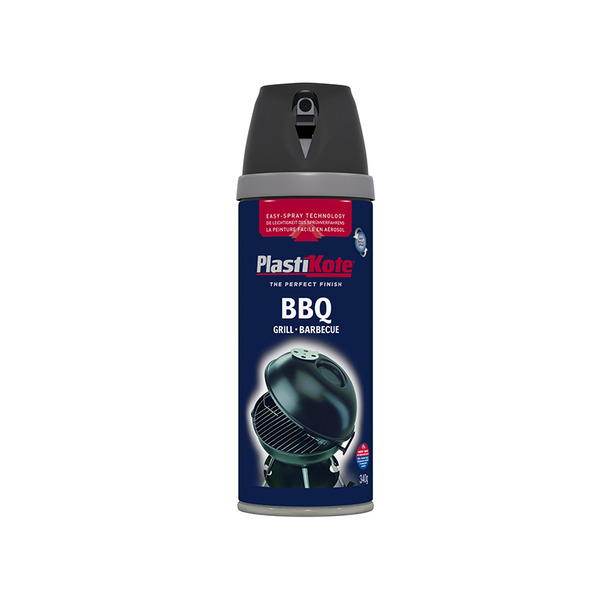 PlastiKote PKT26020 Twist & Spray BBQ Paint Black 400ml