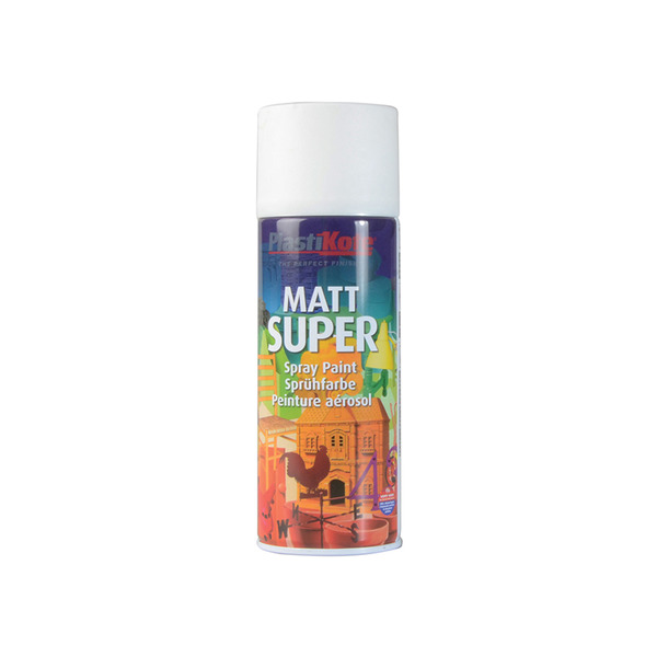 PlastiKote PKT3100SE Matt Super Spray White 400ml