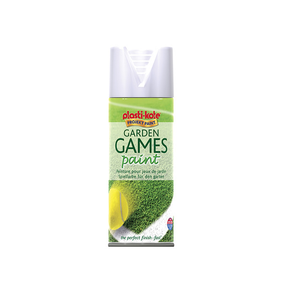 PlastiKote PKT4376 Garden Games Spray Paint White 400ml