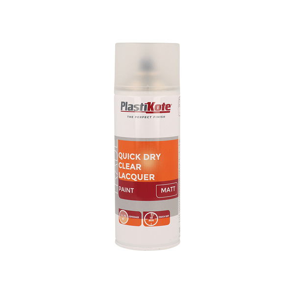 PlastiKote PKT71003 Trade Quick Dry Clear Lacquer Spray Matt 400ml