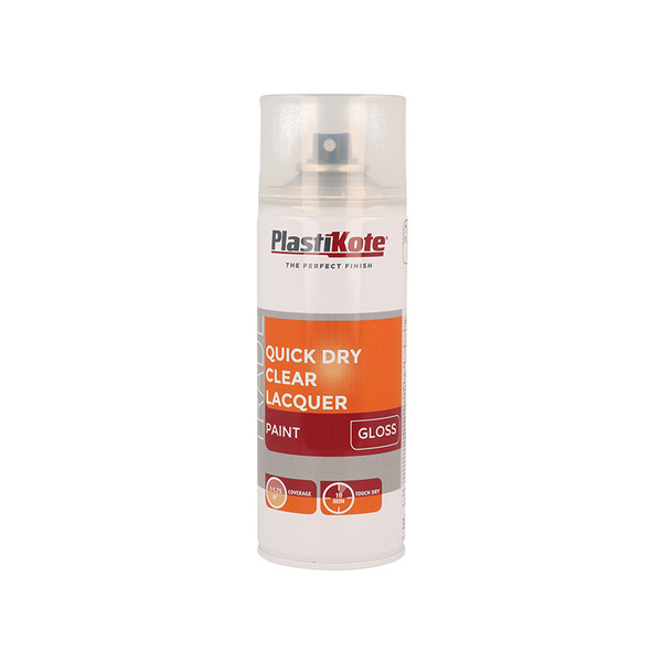 PlastiKote PKT71005 Trade Quick Dry Clear Lacquer Spray Gloss 400ml