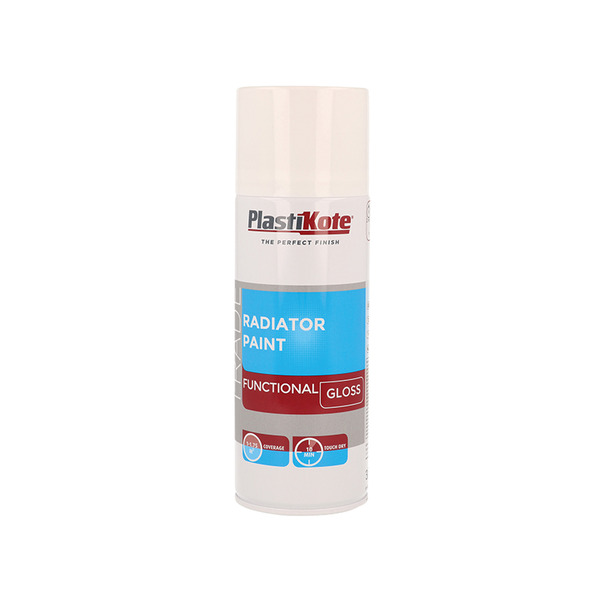 PlastiKote PKT71016 Trade Radiator Spray Paint Gloss White 400ml