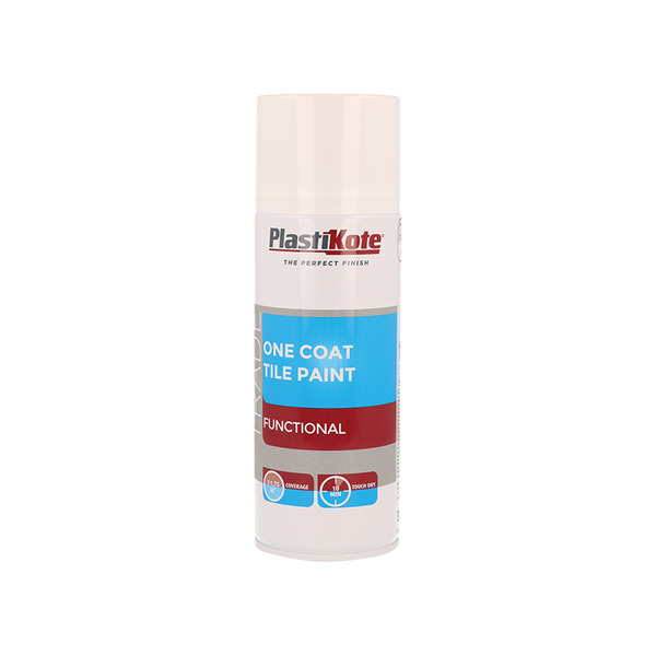 PlastiKote PKT71026 Trade One Coat Spray Tile Paint Gloss White 400ml