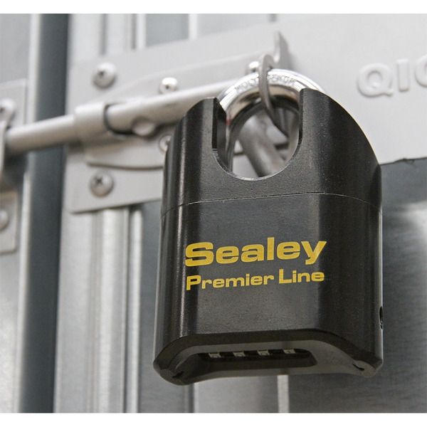 Sealey PL603S Premier&trade; Steel Body Combination Padlock Shrouded Shackle 62mm