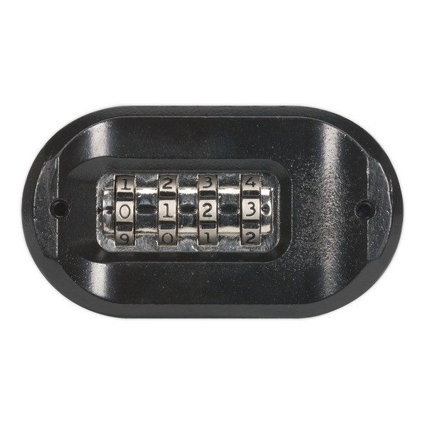 Sealey PL603S Premier&trade; Steel Body Combination Padlock Shrouded Shackle 62mm