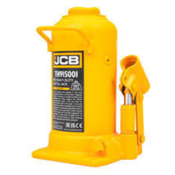 JCB Tools JCB 15 Tonne Heavy-Duty Automotive Hydraulic Bottle Jack, 508mm Maximum Lift | JCB-TH915001