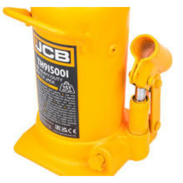 JCB Tools JCB 15 Tonne Heavy-Duty Automotive Hydraulic Bottle Jack, 508mm Maximum Lift | JCB-TH915001