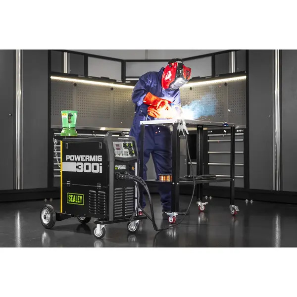 Sealey POWERMIG300i 300A Professional Gas/Gasless MIG/TIG/MMA Inverter Welder 400V 3ph