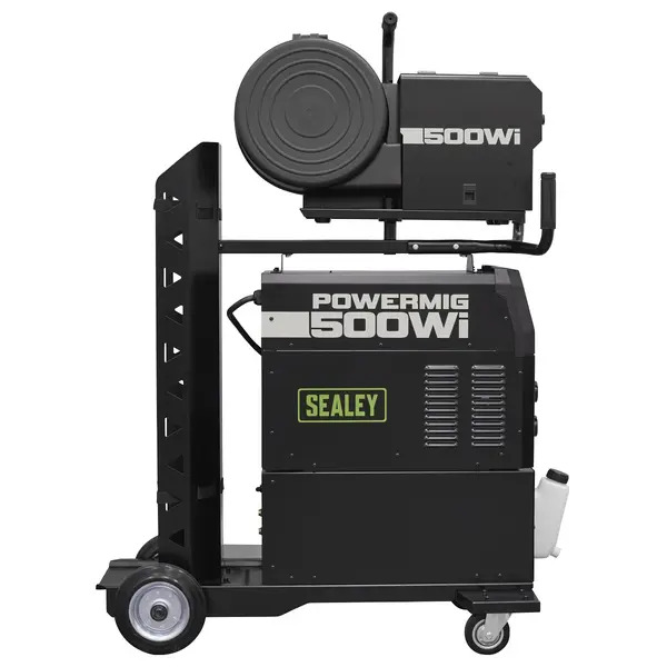 Sealey POWERMIG500Wi 500A Professional Gas/Gasless MIG/TIG/MMA Inverter Welder with Portable Wire Feeder & Water Cooler 400V 3ph