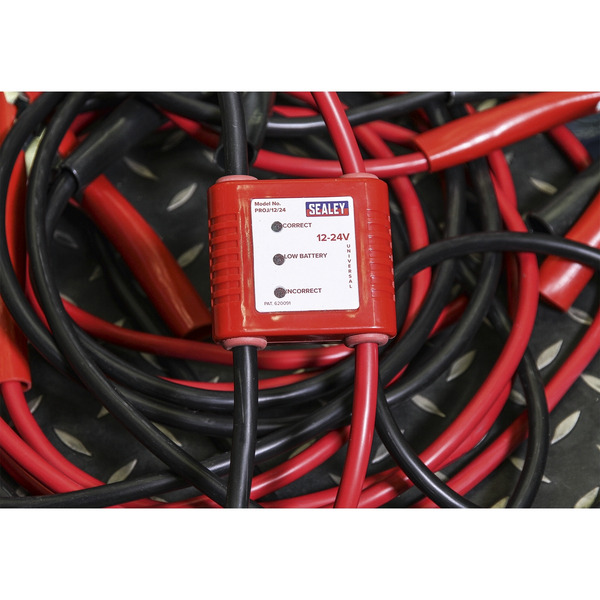 Sealey Booster Cables 25mm x 7m 450A with 12/24V Electronics Protection