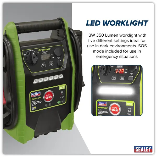 Sealey PRS4400 Premier 12/24V RoadStart&reg; Jump Starter 4400A Peak Amps