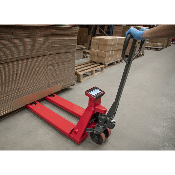 Sealey Pallet Truck with Scales 1150 x 555mm 2000kg Capacity