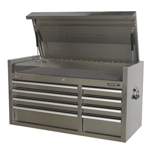 Sealey Premier™ Heavy-Duty Extra-Wide Topchest 8 Drawer 1055mm - Stainless Steel