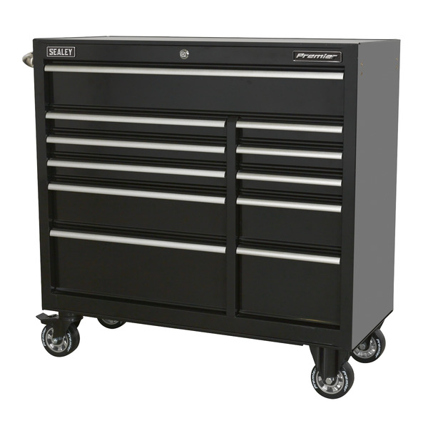 Sealey Premier™ Heavy-Duty Extra-Wide Rollcab 11 Drawer 1055mm - Black