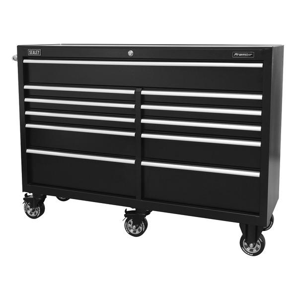 Sealey Premier™ Heavy-Duty Extra-Wide Rollcab 11 Drawer 1430mm - Black