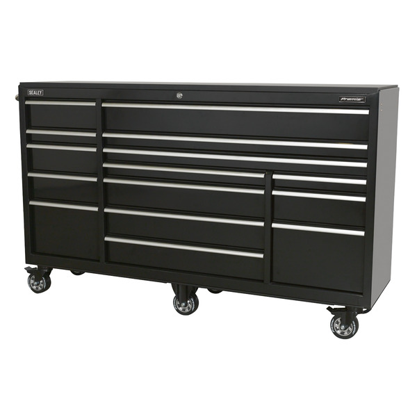 Sealey Premier™ Heavy-Duty Extra-Wide Rollcab 15 Drawer 1845mm - Black