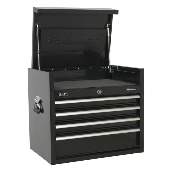 Premier™ Heavy-Duty Topchest 4 Drawer 660mm - Black