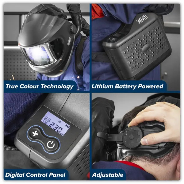 Sealey PWH618 Auto Darkening Welding Helmet with TH3 Powered Air Purifying Respirator (PAPR)