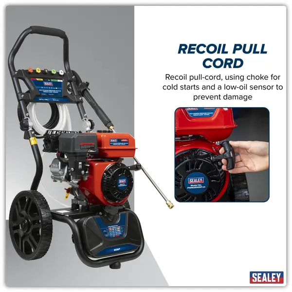 Sealey PWM2500SP Self-Priming Pressure Washer 198bar 5.8hp - Petrol
