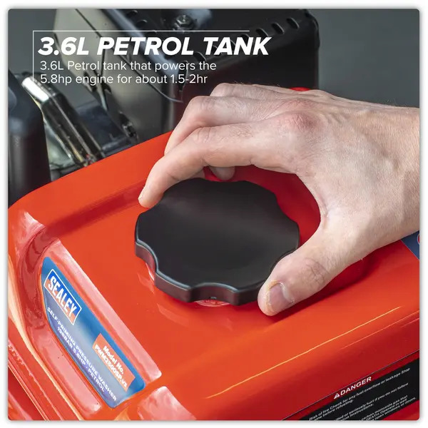 Sealey PWM2500SP Self-Priming Pressure Washer 198bar 5.8hp - Petrol