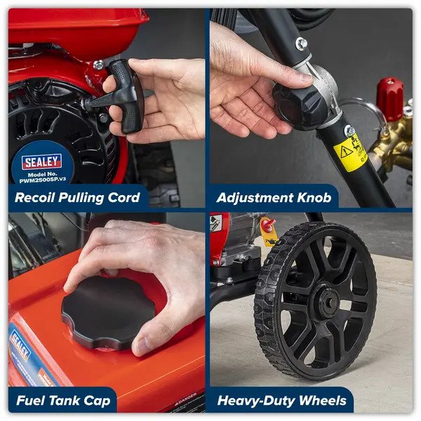 Sealey PWM2500SP Self-Priming Pressure Washer 198bar 5.8hp - Petrol