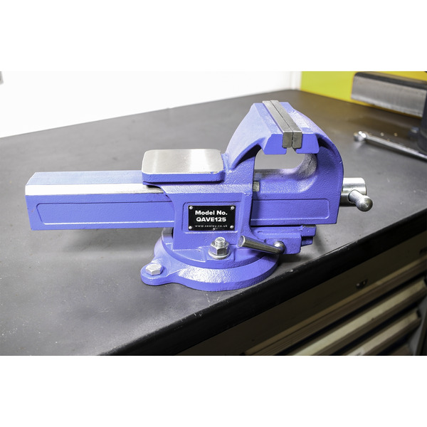 Sealey QAVE125 Quick Action SG Iron Vice with Swivel Base 125mm