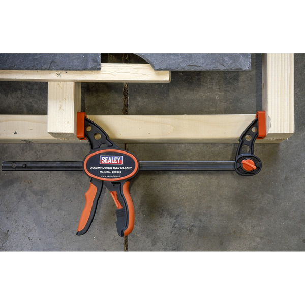 Sealey QBC3002 Quick Bar Clamp Set 300mm 2pc