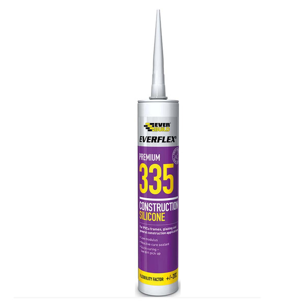 Everbuild 335 Construction Silicone Grey 295 ML - 486139