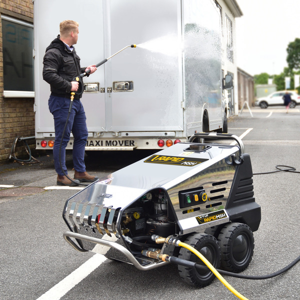 V-TUF RAPID MSH 240v Professional Hot Water Industrial Mobile Pressure Washer - 120Bar, 9L/min