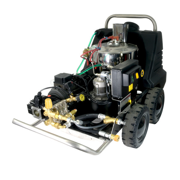 V-TUF RAPID VSC 240v Hot Water Stainless Industrial Mobile Pressure Washer - 1500psi, 100Bar, 12L/min