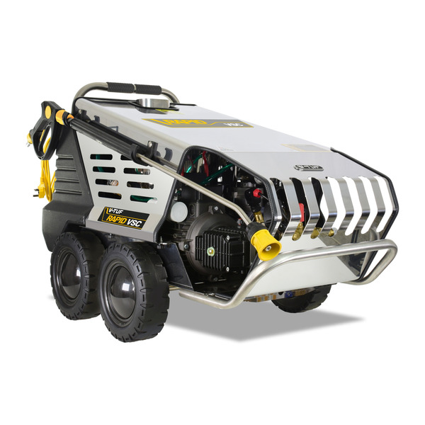 V-TUF RAPID VSC 240v Hot Water Stainless Industrial Mobile Pressure Washer - 1500psi, 100Bar, 12L/min