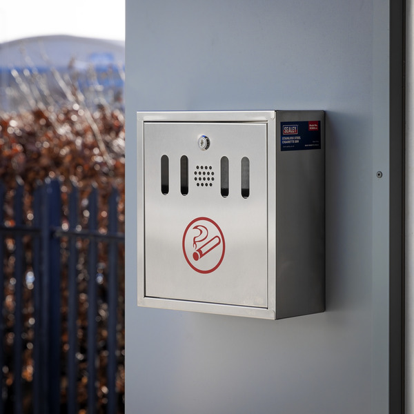 Sealey RCB02 Cigarette Bin Stainless Steel