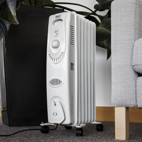 Sealey RD1500 7-Element Oil Filled Radiator 1500W/230V