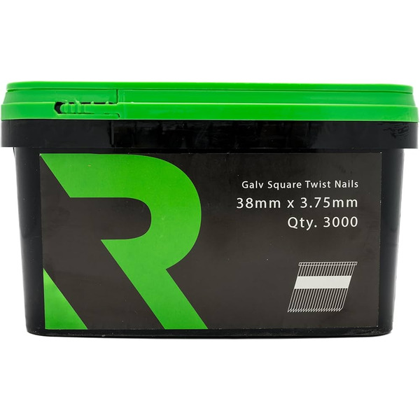 Rika FFNR012 PPN Collated Nails Galv Square Twist 38mm x 3.75mm 3000Pk (No Fuel)