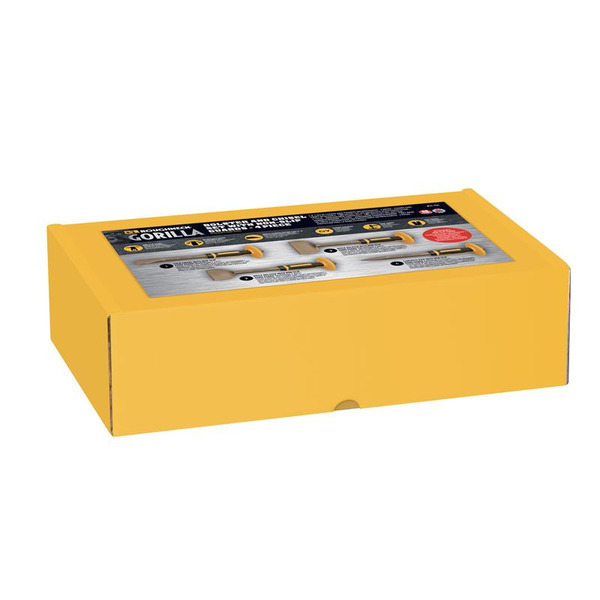 Bolster & Chisel Set with Non-Slip Guards, 4 Piece