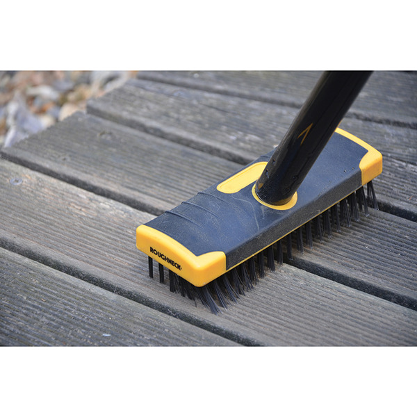 Heavy-Duty Scrub Brush Soft Grip 200mm (8in) NO Handle