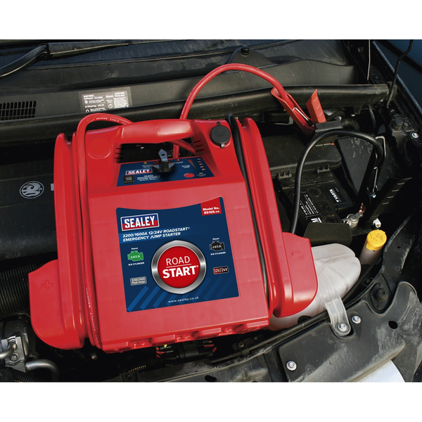 Sealey RoadStart® 12/24V Emergency Jump Starter 3200/1600 Peak Amps