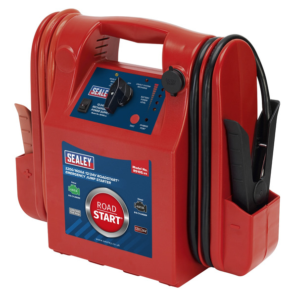 Sealey RoadStart® 12/24V Emergency Jump Starter 3200/1600 Peak Amps