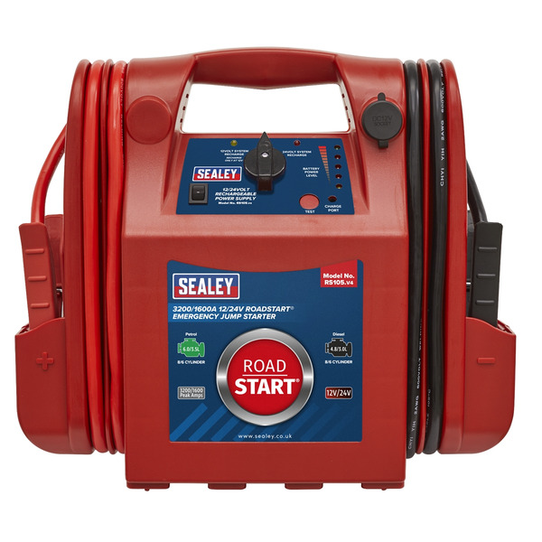 Sealey RoadStart® 12/24V Emergency Jump Starter 3200/1600 Peak Amps