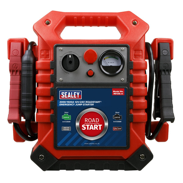 Sealey RoadStart® 12/24V Emergency Jump Starter 3000/1500 Peak Amps