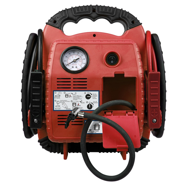 Sealey RS132 RoadStart&reg; 12V Emergency Jump Starter with Air Compressor 900 Peak Amps