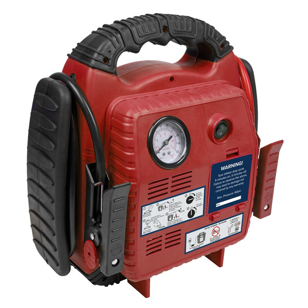 Sealey RS132 RoadStart&reg; 12V Emergency Jump Starter with Air Compressor 900 Peak Amps