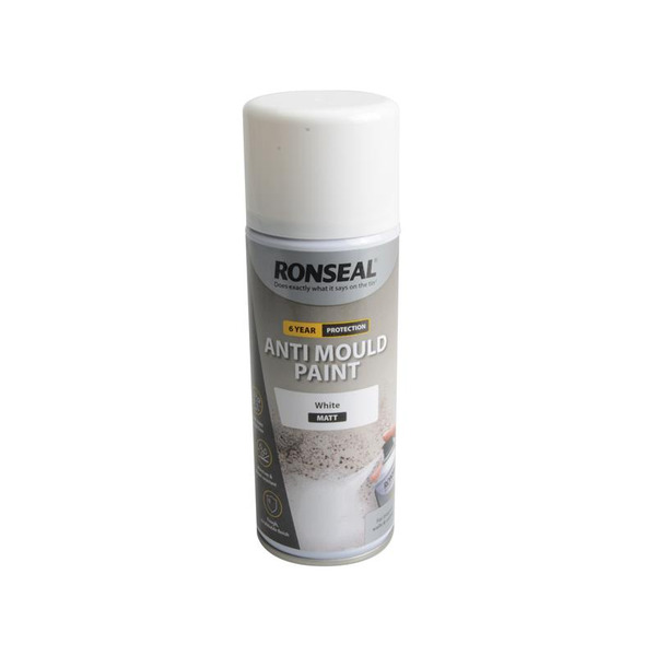 Ronseal RSLQDAMAWM 6 Year Anti Mould Aerosol White Matt 400ml