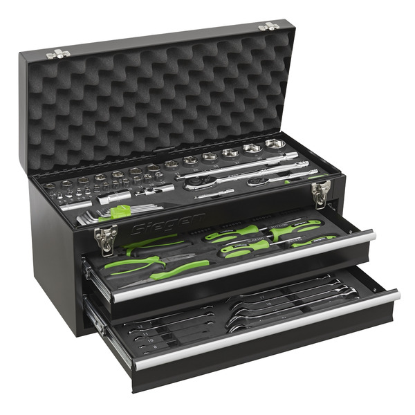 Sealey Siegen Portable Tool Chest 2 Drawer with Tool Kit 90pc
