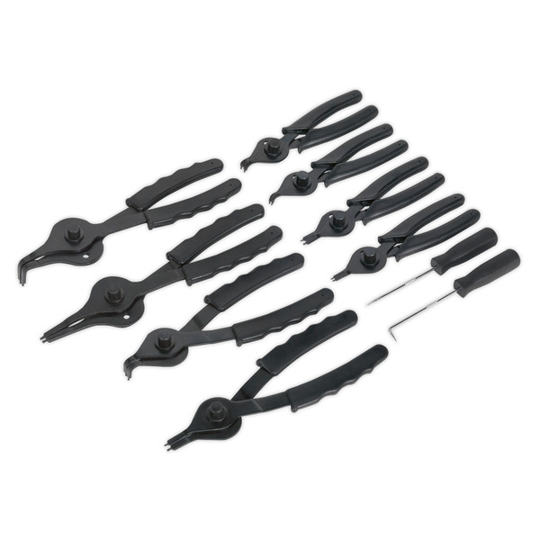 Sealey S01064 Siegen Internal/External Circlip Pliers Set 10pc